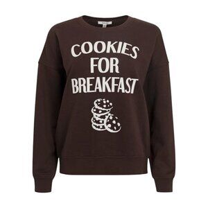 NWT Splendid Cookies For Breakfast Crewneck Sweatshirt Women Relaxed Graphic S